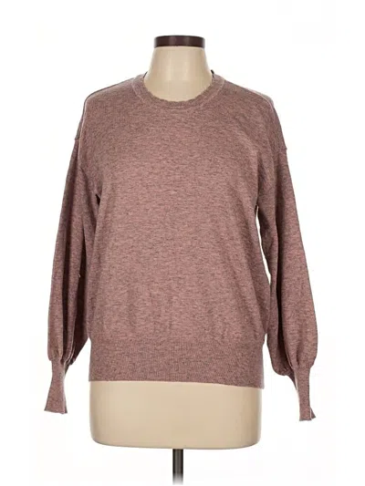 Pre-owned Ella Moss Pullover Sweater In Brown