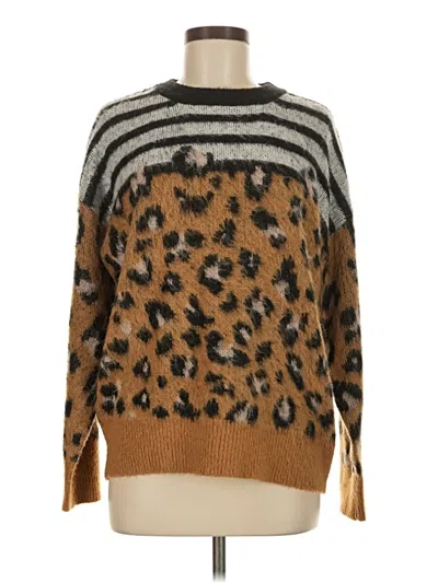 Pre-owned Ella Moss Pullover Sweater In Brown