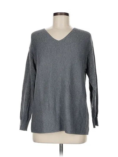 Pre-owned Ella Moss Pullover Sweater In Gray