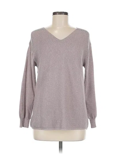 Pre-owned Ella Moss Pullover Sweater In Gray