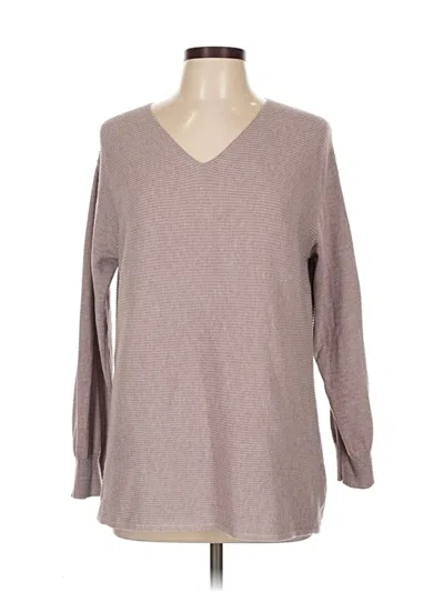 Pre-owned Ella Moss Pullover Sweater In Gray