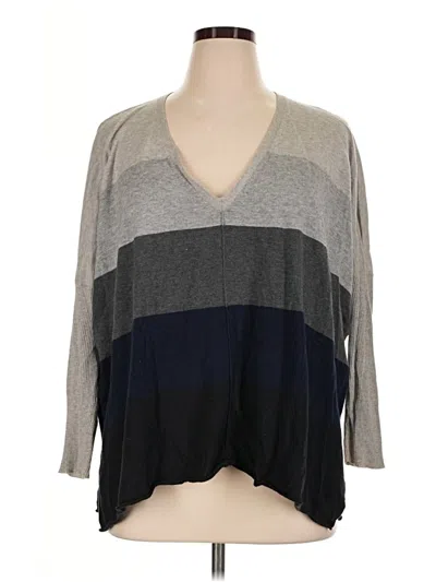 Pre-owned Ella Moss Pullover Sweater In Gray