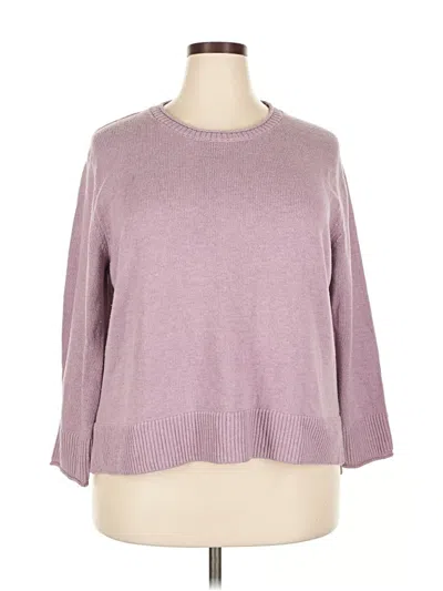 Pre-owned Ella Moss Pullover Sweater In Purple