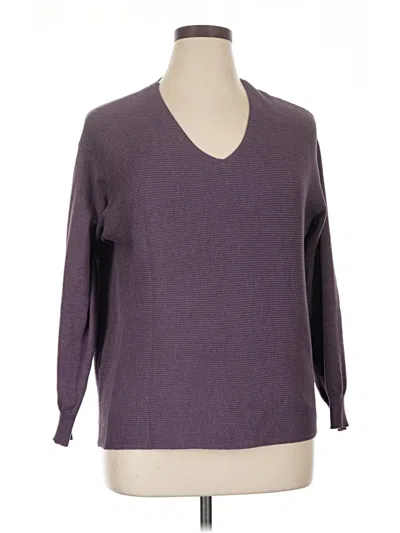 Pre-owned Ella Moss Pullover Sweater In Purple