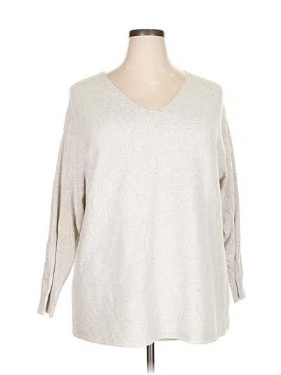 Pre-owned Ella Moss Pullover Sweater In Silver