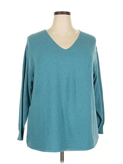 Pre-owned Ella Moss Pullover Sweater In Teal