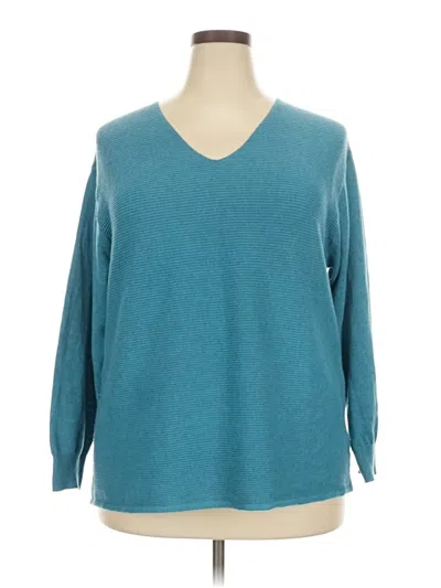 Pre-owned Ella Moss Pullover Sweater In Teal