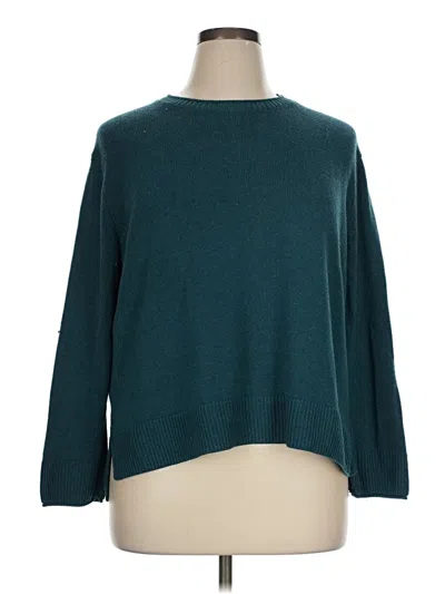 Pre-owned Ella Moss Pullover Sweater In Teal