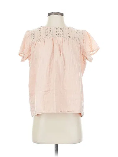Pre-owned Ella Moss Short Sleeve Blouse In Pink