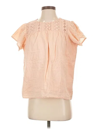 Pre-owned Ella Moss Short Sleeve Blouse In Pink