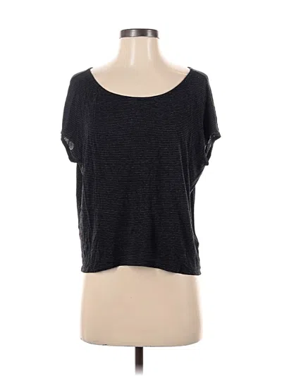 Pre-owned Ella Moss Short Sleeve T-shirt In Black