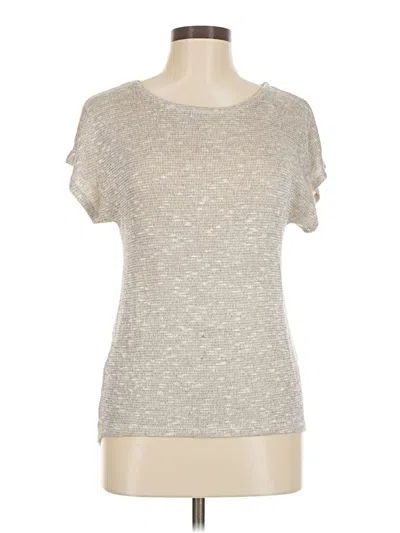 Pre-owned Ella Moss Short Sleeve Top Gray Crew Neck Tops