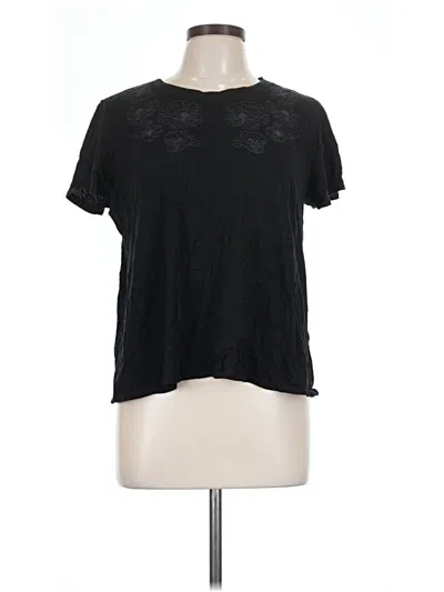 Pre-owned Ella Moss Short Sleeve T-shirt In Black