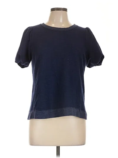 Pre-owned Ella Moss Short Sleeve T-shirt In Blue
