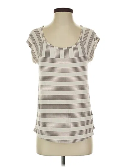 Pre-owned Ella Moss Short Sleeve T-shirt In Gray