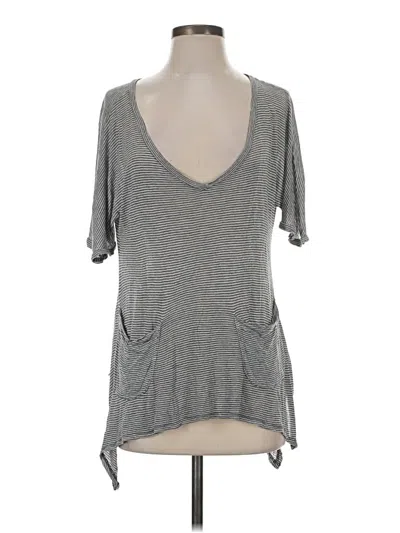 Pre-owned Ella Moss Short Sleeve T-shirt In Gray