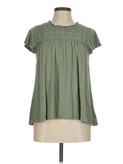 Pre-owned Ella Moss Short Sleeve T-shirt In Green
