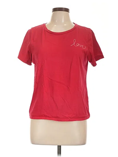 Pre-owned Ella Moss Short Sleeve T-shirt In Red