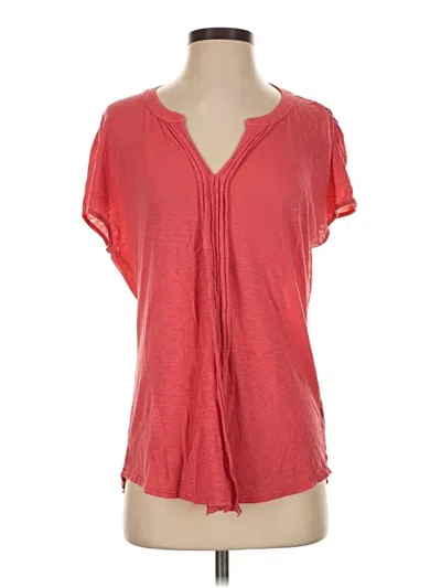 Pre-owned Ella Moss Short Sleeve T-shirt In Red