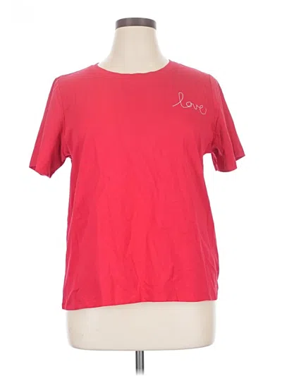 Pre-owned Ella Moss Short Sleeve T-shirt In Red