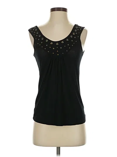 Pre-owned Ella Moss Sleeveless Blouse In Black
