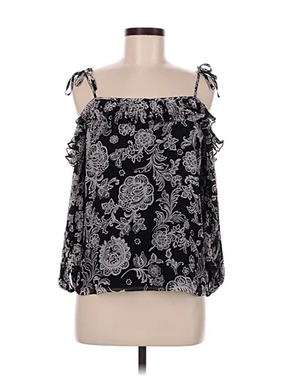 Pre-owned Ella Moss Sleeveless Blouse In Black