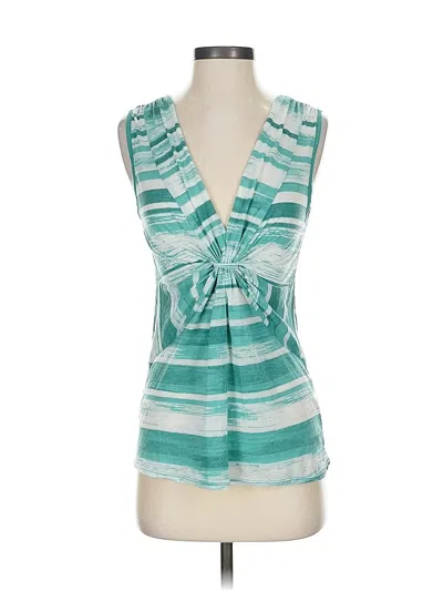Pre-owned Ella Moss Sleeveless Blouse In Blue