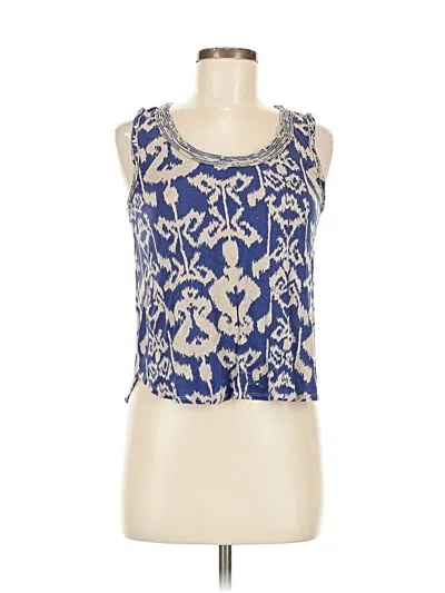 Pre-owned Ella Moss Sleeveless Blouse In Blue