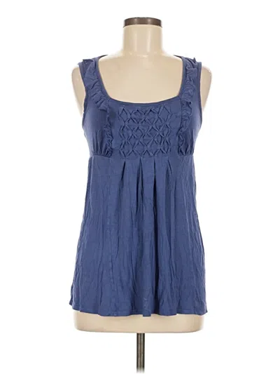 Pre-owned Ella Moss Sleeveless Blouse In Blue