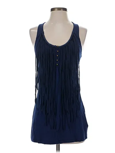 Pre-owned Ella Moss Sleeveless Blouse In Blue