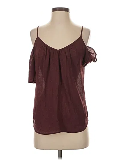Pre-owned Ella Moss Sleeveless Blouse In Burgundy