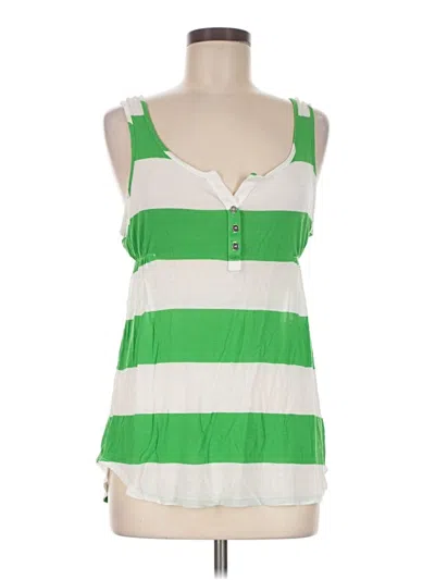 Pre-owned Ella Moss Sleeveless Blouse In Green