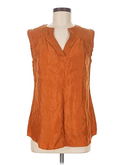 Pre-owned Ella Moss Sleeveless Blouse In Orange