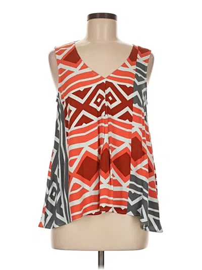 Pre-owned Ella Moss Sleeveless Blouse In Orange