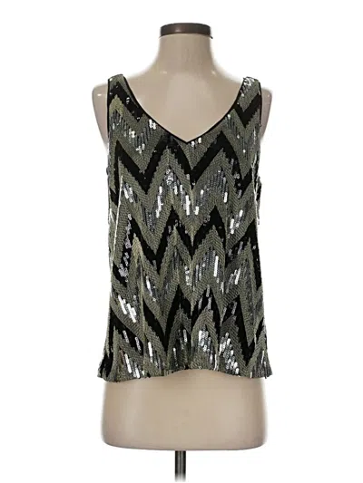 Pre-owned Ella Moss Sleeveless Blouse In Silver