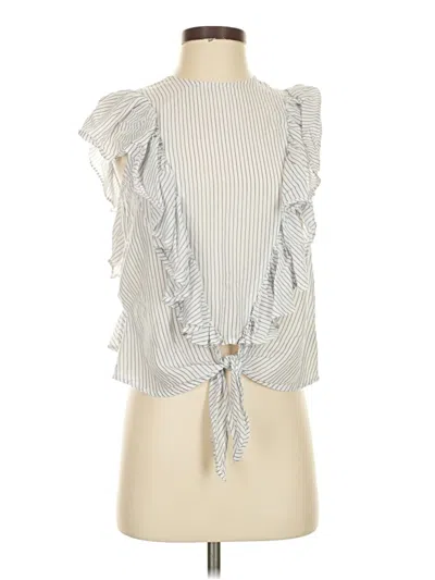 Pre-owned Ella Moss Sleeveless Blouse In Silver