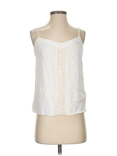Pre-owned Ella Moss Sleeveless Blouse In White