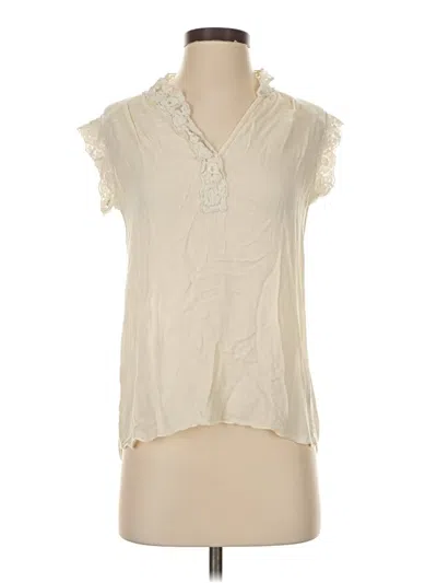 Pre-owned Ella Moss Sleeveless Blouse In White