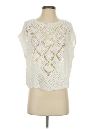 Pre-owned Ella Moss Sleeveless Blouse In White