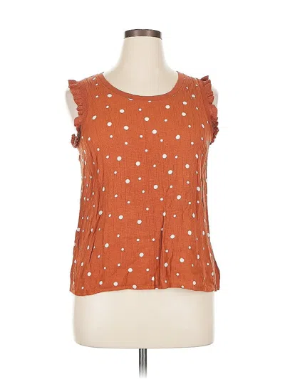 Pre-owned Ella Moss Sleeveless T-shirt In Brown