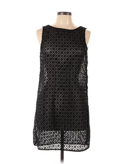 Pre-owned Ella Moss Sleeveless Top Black Square Neckline Tops