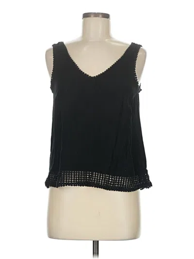 Pre-owned Ella Moss Sleeveless Top Black Sweetheart Neckline Tops