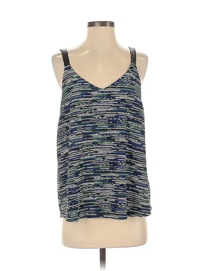 Pre-owned Ella Moss Sleeveless Top Blue Scoop Neck Tops