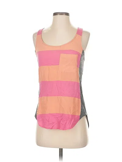 Pre-owned Ella Moss Sleeveless Top Pink Square Neckline Tops