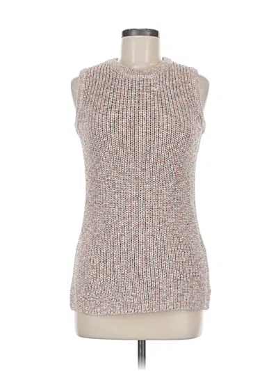 Pre-owned Ella Moss Sweater Vest In Silver