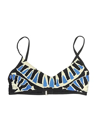 Pre-owned Ella Moss Swimsuit Top Blue Graphic Pattern Swimwear