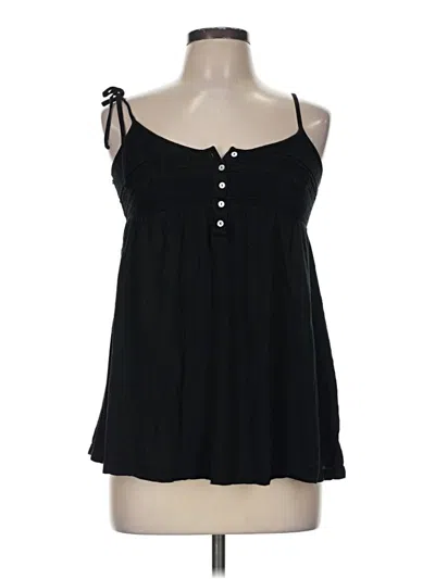 Pre-owned Ella Moss Tank Top Black Strapless Neckline Tops