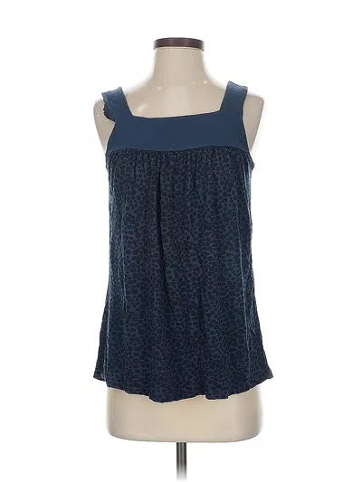 Pre-owned Ella Moss Tank Top Blue Strapless Neckline Tops
