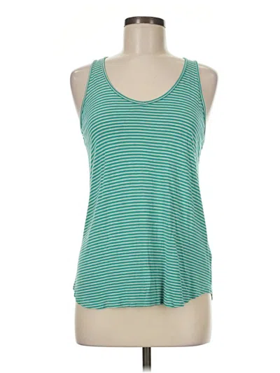 Pre-owned Ella Moss Tank Top Green Halter Neckline Tops
