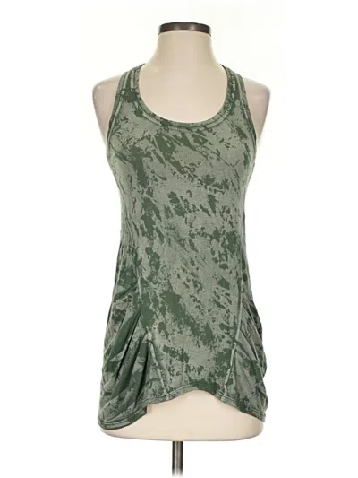 Pre-owned Ella Moss Tank Top Green Halter Neckline Tops